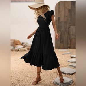 NWOT Black midi dress size XL